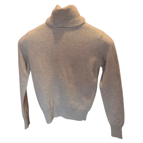 Les Tricots Carol For Sadimara Cashmere Turtleneck Sweater Beige Size Small - Picture 2 of 4